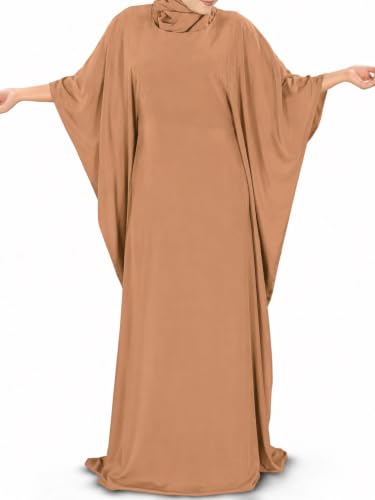 MyBatua Women's Kaftan, Free Size Abaya, Dubai Islamic Dress, Muslim Maxi KF-001 - color: Beige