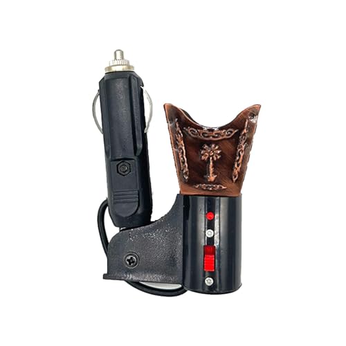 Car Electric Incense Burner Vehicle Incense Holder Decoration Portable Arabian Incense Burner, Red Brown - color: Red Brown