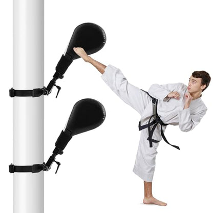 Seenelling Taekwondo Kick Pads Boxing Pads Taekwondo Karate Sparring Gear Boxing Paddles Kicking Targets Martial Arts Training Equipment with Mounting Bracket for Youth Men - color: Black, size: 1 Kicking Target