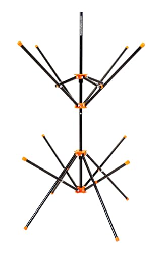 Hockey Gear Drying Rack - Heavy Duty Aluminum Collapsible Portable Sports Gear Drying Rack - Tree - Hockey Equipment Drying - Hockey Gifts - color: Orange