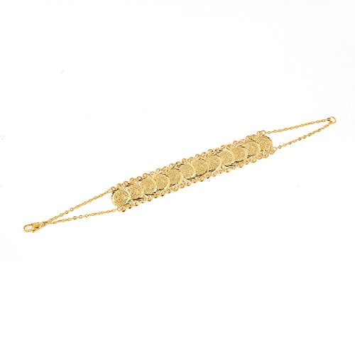 Small Cute Gold Plated Islamic Muslim Arab Money Coins Bracelet for Women Jewelry Bangle - style: Style F
