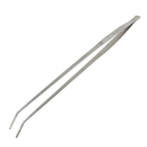 Utoolmart Aquarium Plant Tweezer, Stainless Steel Curved Tweezer, Aquarium Tweezers Extra Long 27cm, for Fish Tank Plant Aquascape Tools, Feeding Tongs, 1 Pcs - color: 1pcs, size: 27cm Curved