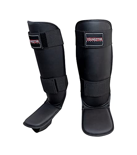 Young Star Youth Shin Pads | MMA Training Gear Pad | Great for Muay Thai, BJJ, Jiu Jitsu, Judo, Boxing and Mix Martial Arts
