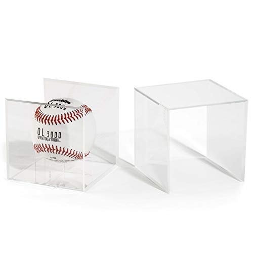 Franklin Sports Display Case – Memorabilia – UV Protected – Sport Collectibles - Baseball - Batting Gloves - Basketball - Soccer Ball - Football - style: Baseball
