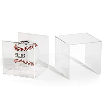 Franklin Sports Display Case – Memorabilia – UV Protected – Sport Collectibles - Baseball - Batting Gloves - Basketball - Soccer Ball - Football - style: Baseball