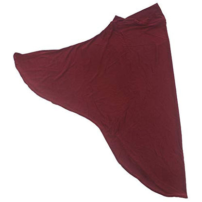 Women's Instant Hijab Muslim Headscarf Prayer Scarf Soft Breathable Stretchy Wrap - color: Wine Red