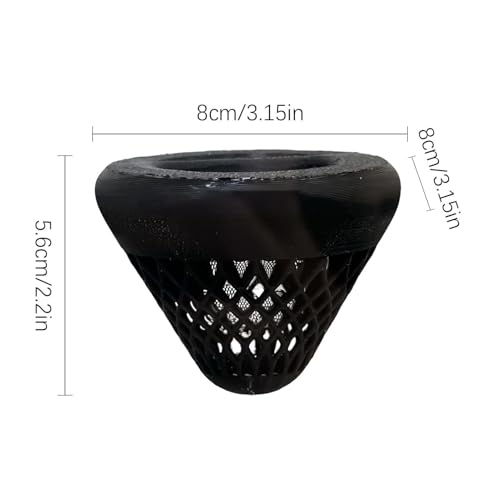 Aquarium Plant Holder - Floating Plant Cup | Cone-Shaped Fish Tank Floating Plants Holder for Aquatic Plants, Freshwater Aquarium and Terrarium Setup, Home, Office, Living Room, Bedroom, Apartment - color: Black