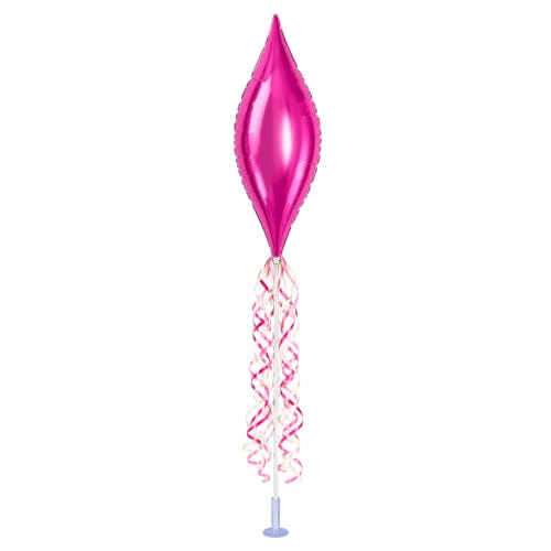 PMU 13in Taper Shaped Magenta Mylar Balloon - color: Magenta Balloon, size: Pkg of 1