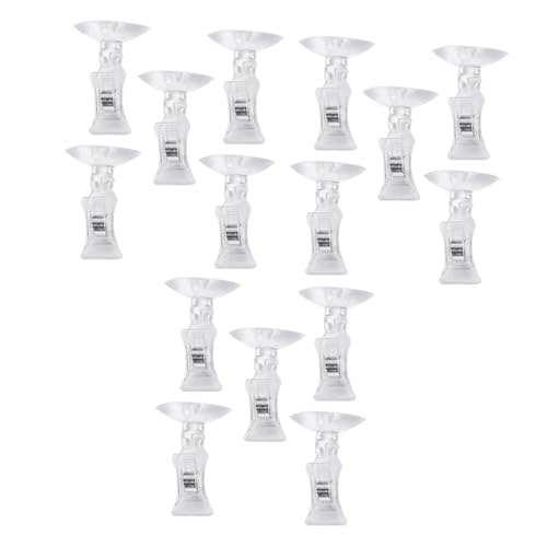 Yardwe 15pcs Fish Tank Feeding for Aquariums Feeding Tool Easy Use Clips for Essential Aquarium Accessories - size: 5.5X4X4CM