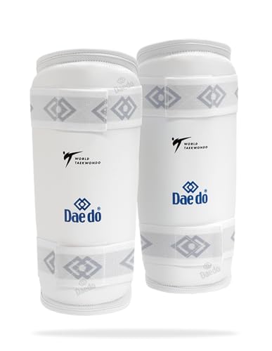 DAEDO WT Recognized Taekwondo Shin Guard, Officially Approved for International Competitions, Sizes S-XL, Lightweight and Durable Protection - size: X-Small
