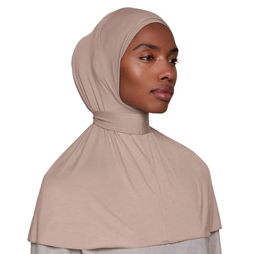 Slip-on Instant Premium Jersey Hijab with Undercap - Buttery Soft, Lightweight Hijab with Innovative Tie-Back Design - color: Vanilla
