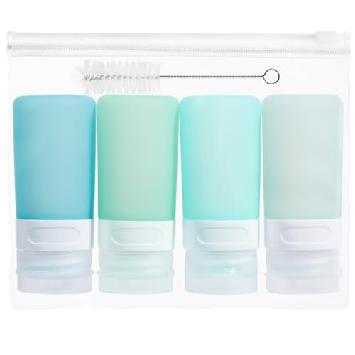 MICEBAY 2 oz Condiment Squeeze Bottles, Leakproof Salad Dressing Container - color: Mint, size: 2 OZ
