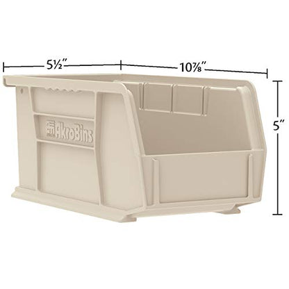 Akro-Mils 30230 AkroBins Plastic Storage Bins, 11"x5"x5", Yellow, 12-Pack | Space-Saving Stackable Bins for Garage, Pantry, Craft Organization - color: Yellow