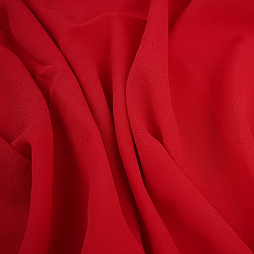 YOUR SMILE for Women Lightweight Breathable Solid Color Soft Chiffon Long Fashion Scarves Sun-proof Shawls Wrap - color: Red