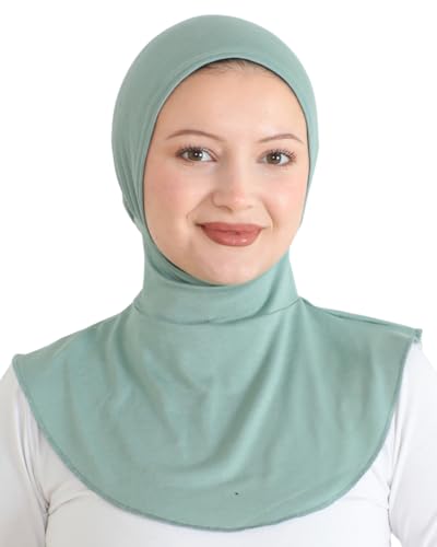 Prien Sport Hijab For Women, Muslim Head Scarf, Flexible Turban Girls, Chic Islamic Wear For Gym, Neck Collar Bonnet Viscose - color: Light Green