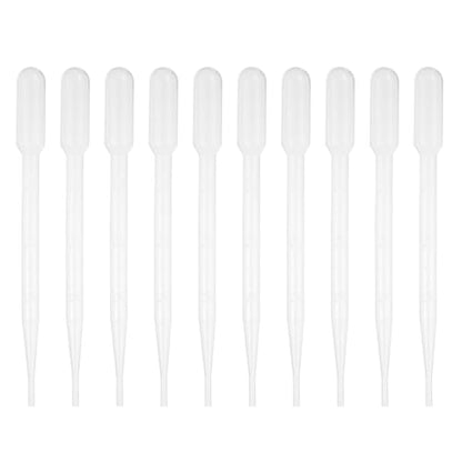 PATIKIL 3ml Pipettes Dropper, 60pcs Plastic Pipettes Disposable Pipette Transfer Pipette Calibrated Plastic Eye Dropper with Scale for Science Laboratory Resin DIY Crafts Art Makeup Oils - size: 3ml