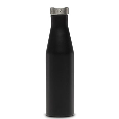 MIZU - S6 Slim Series Water Bottle | 19 oz. Double Wall Stainless Steel Vacuum Insulated | Narrow Mouth with Leak Proof Cap | Multiple Colors | BPA Free - color: Black