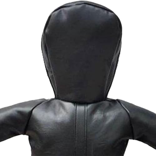 Grappling Dummy Professional Unfilled Jiu Grappling Dummy Multiuse Martial Arts Training Dummy PU Leather Wrestling Boxing Human Shape Suitable - color: Black