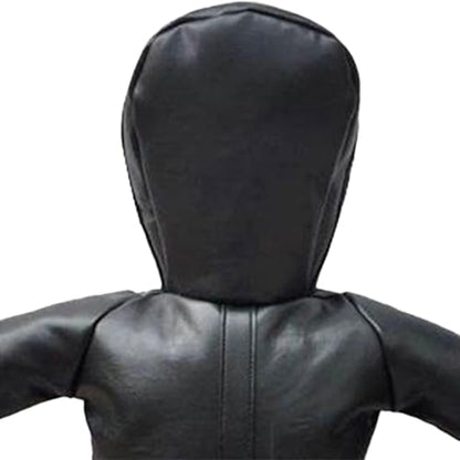 Grappling Dummy Professional Unfilled Jiu Grappling Dummy Multiuse Martial Arts Training Dummy PU Leather Wrestling Boxing Human Shape Suitable - color: Black