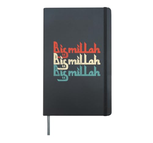 Basmala Quran Religion Prayer Prayer Islam Muslim Gift Hardcover Journal, Black