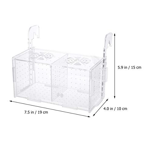 POPETPOP Fish Breeding Box - Box for Fish Tank Acrylic Acclimation Hatchery Incubator Aquarium for Small Shrimp - size: Size 6