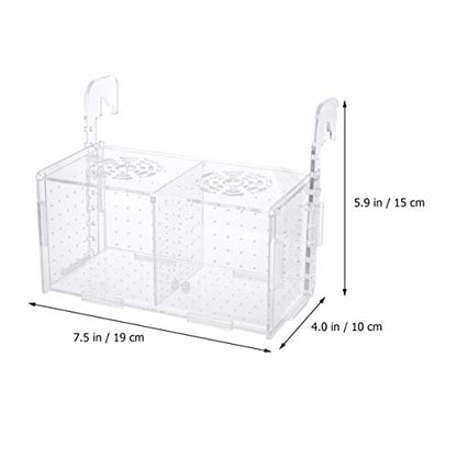 POPETPOP Fish Breeding Box - Box for Fish Tank Acrylic Acclimation Hatchery Incubator Aquarium for Small Shrimp - size: Size 6