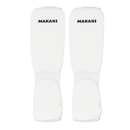 Martial Arts Taekwondo Sparring Gear Equipment Set Headgear Cloth Shin Instep Arm Chest Mouthguard Bag - color: White