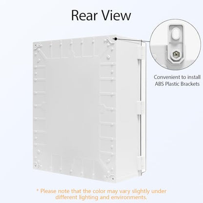 Electrical Box IP65 Waterproof ABS Plastic Enclosure Outdoor and Indoor Project Box Hinged Clear Cover with Mounting Plate Wall Brackets, Outer Dimension 19.7"x 15.7" x 7.9" - size: 19.7"x 15.7" x 7.9" (1pc)
