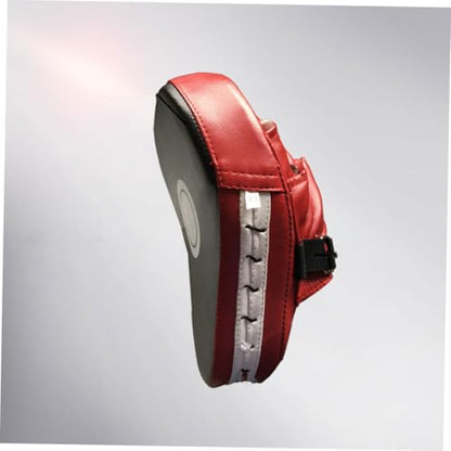 STOBAZA Curved Handheld Boxing Pads MMA Training Accessories Taekwondo Muay Thai Karate Focus Mitts Shock Absorbent Red Black for Martial Arts Sparring