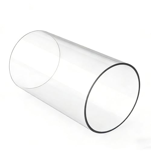 FixtureDisplays® Clear Acrylic Tube 4" (Nominal) Diameter (3.937" Exact Outside dim) x 6" Long, 5/64" (2mm) Wall Open Ended 15139-6"-1PK-NPF - size: 4" Dia X 6" 1PK