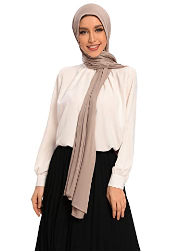 Txmout Premium Jersey Hijabs for Women - Cotton Muslim Scarfs - color: Sand