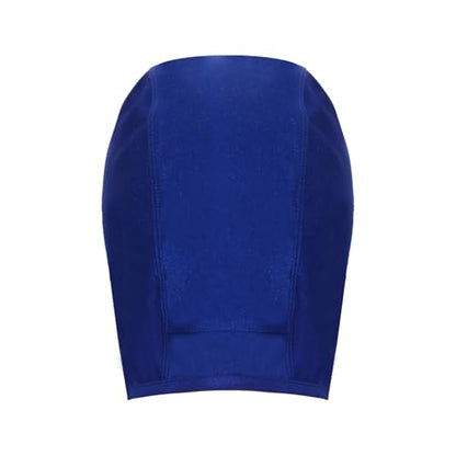iiniim Wrestling Hair Cover Cap Grappling Hair Cap Black Full Cover Wrestling Headgear with Chin and Open Ears for Judo - color: Royal Blue