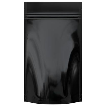 Mylar Style Barrier Bags – Zipper w/Heat Seal – 100 Bags (Gloss Black/Gloss Black, 1/2 Ounce - 5?x8.14?x2.33?) - color: Gloss Black / Gloss Black, size: 5x8.14x2.33 Inch (Pack of 100)