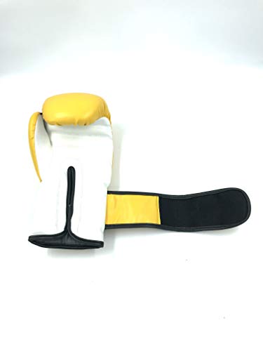 Boxing Gloves Yellow Kickboxing, Grappling, Fighting, Muay Thai Training Boxing Bag Gloves, Punch Bags and Focus Pads Punching Plain-Blank Vinyl Gloves No Logo - size: 10oz