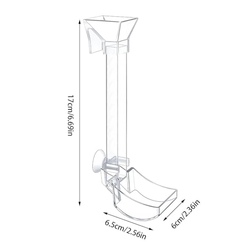 Aquatic Fish Feeding Disk - Glass Shrimp Feeder Tube Set, Clear Suction Cup Feeder Tray, Tank Feeding Station | Aquarium Care Tool for Pets | Easy Feed Solution for Shrimp Fish Snails - size: 17CM feeding tube + cleaning brush + feed spoon