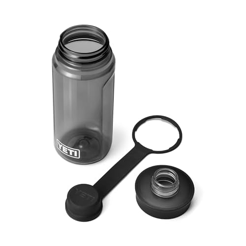 YETI Yonder Water Bottle with Yonder Tether Cap, Lightweight, Leakproof and BPA-Free - color: Charcoal, size: 20 Ounces