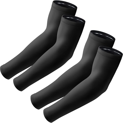 Arm Sleeves, UV Sun Protection Cooling Arm Covers for Men/Women | UPF 50+ UV protection; Sweat-wicking & cooling; Non-slip design; Lightweight & breathable - color: 2 Pairs - 2 Black
