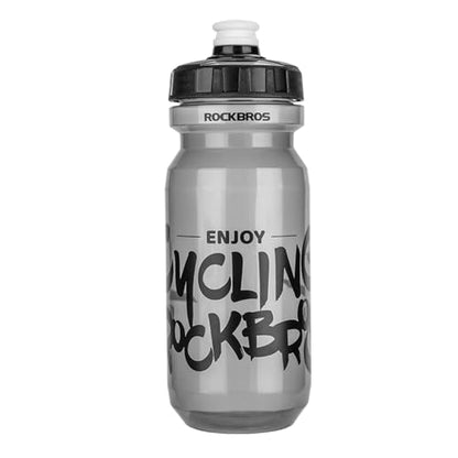 ROCKBROS Bike Water Bottle, 20-25oz Squeeze Cycling Water Bottle, BPA Free for Bicycle Running Hiking Gym & Outdoor Activities - color: 20oz Grey Black
