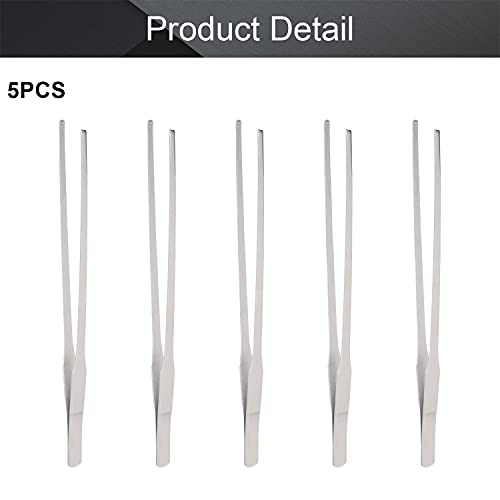 Utoolmart Aquarium Plant Tweezer, Stainless Steel Straight Tweezer, Aquarium Tweezers Extra Long 27cm, for Fish Tank Plant Aquascape Tools, Feeding Tongs, 5 Pcs - color: 5pcs, size: 27cm Straight
