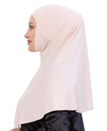 Prien Instant Hijab For Women, Muslim Long Scarf, Undercap Turban Set, Turkish Islamic Clothing, Prayer Clothes For Abaya - color: Beige