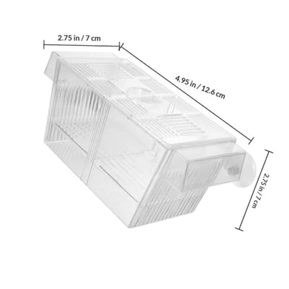 2pcs Fish Breeding Box with Double-Layer Floating Design Aquarium Nursery Incubator Hatchery Divider for Fry and Shrimp Cultivation