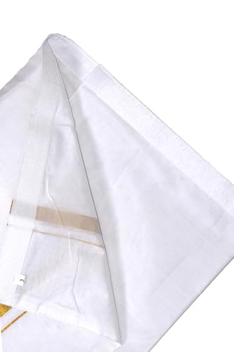 Chandrakala Boys Silk Blend Shirt with Kasavu Mundu, Dupatta & Dhoti Set | Kids Indian Traditional Party Wear(KB101) - color: Mustard Gold, size: 3-4T