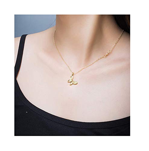 Baydurcan 우정 앵커 나침반 목걸이 행운을 빕니다 코끼리 펜던트 체인 목걸이 메시지 카드 기프트 카드 포함 - style: 버터플라이