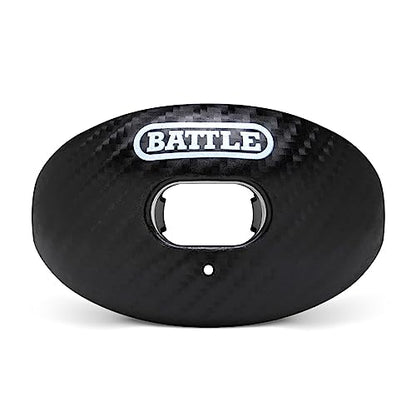 Battle Sports Carbon Oxygen Football Mouthguard, Black | Maximum protection, Safe secure comfortable fit, Breathable built-in airflow channels, No boil required, Advanced composite - color: Black