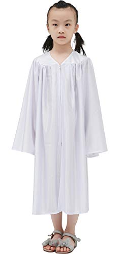 IvyRobes Silky Choir Robes Costume Judge Robes for Kids - color: White, size: 33