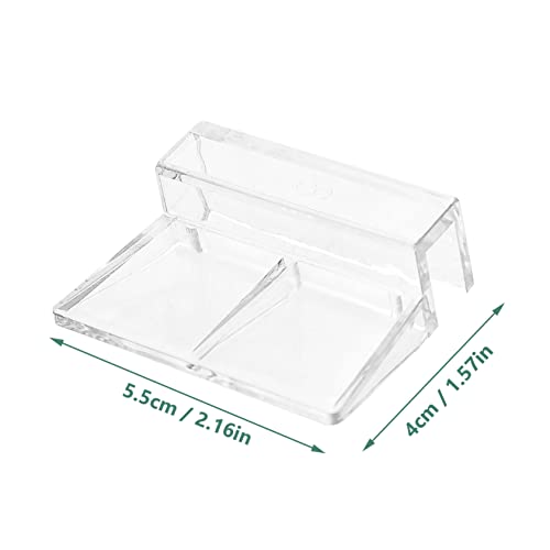 10pcs Fish Tank Cover Holders Transparent Acrylic Brackets for Aquarium Lids Easy Install Support Frames for Fish Tank Covers and Aquarium Accessories