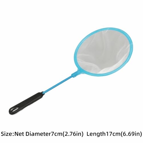 10 Pcs Small Size Fine Sieve Nylon Net Set Plastic Handle High Flexibility Fine Mesh Mini Fish Brine Shrimp Net for Fish Tank