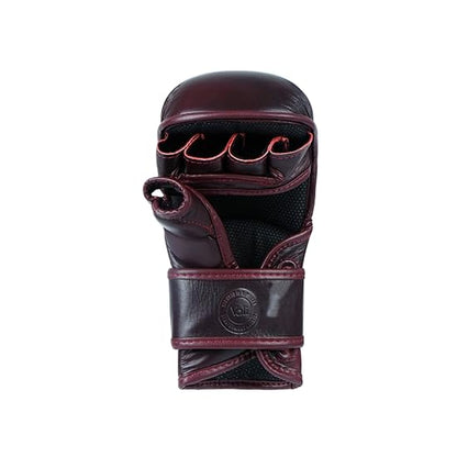 Vali Lancer Leather Hybrid MMA Sparring Gloves 7oz - color: Red, size: 7oz