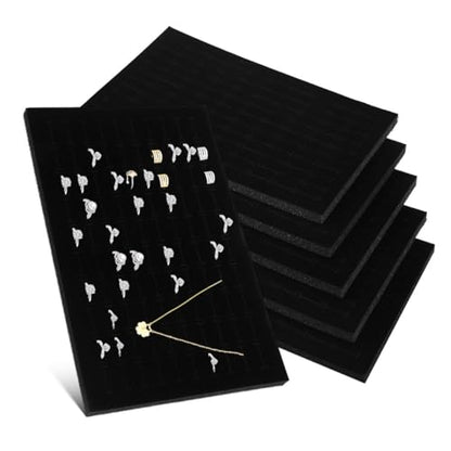 4pcs Black Sponge Organizer Box Inserts Soft Jewelry Display Cushion for Multifunctional Storage for Nail Art Accessories and Small Items Elegant Design for Easy Access