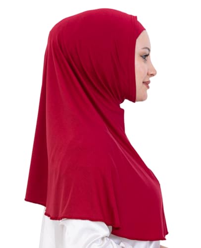 Prien Instant Hijab For Women, Muslim Long Scarf, Undercap Turban Set, Turkish Islamic Clothing, Prayer Clothes For Abaya - color: Burgundy
